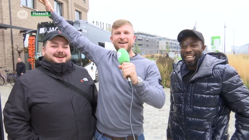 Engelse voetbalsupporters in Hasselt klaar voor vertrek naar Cegeka Arena