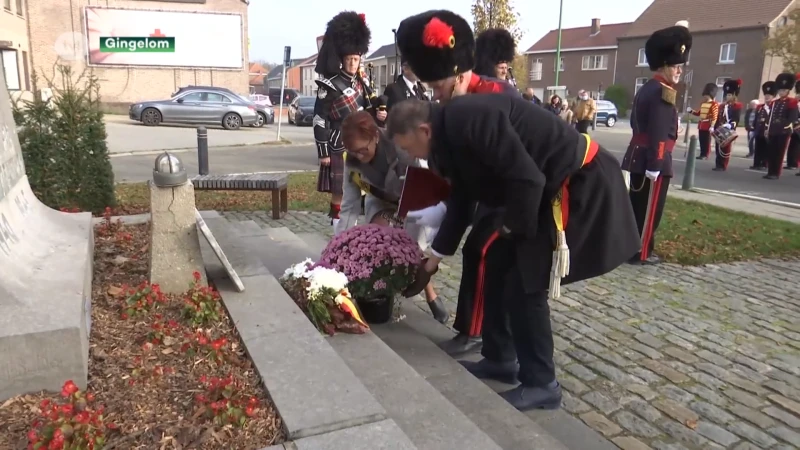 Grenadiers van Montenaken herdenken Wapenstilstand in Gingelom
