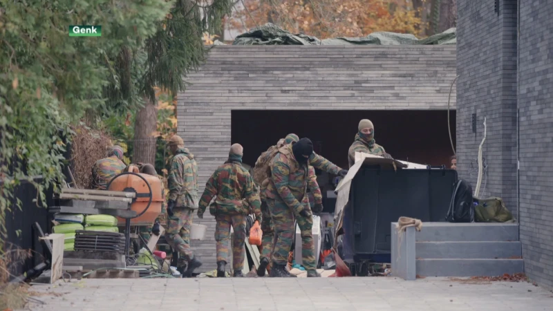 Militairen doen huiszoeking met grote middelen in Genk