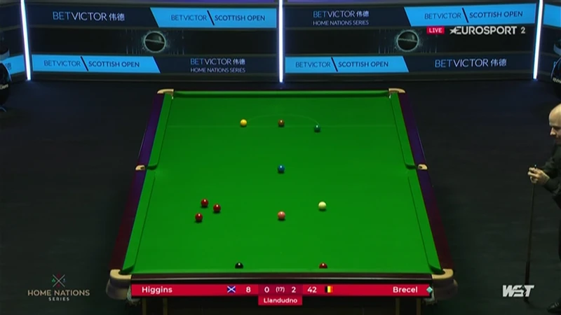 Vliegende start van Luca Brecel in The Scottish Open tegen John Higgins