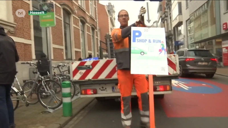 Hasselt maakt parkeerplaatsen vrij voor shop and run