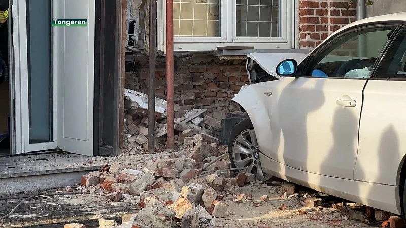 Auto knalt tegen gevel in Tongeren, huis onbewoonbaar