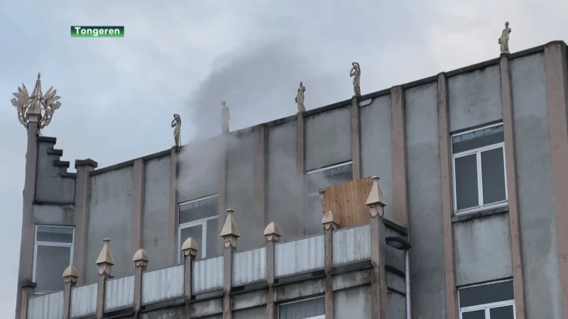 Brand in leegstaand hotel in Tongeren