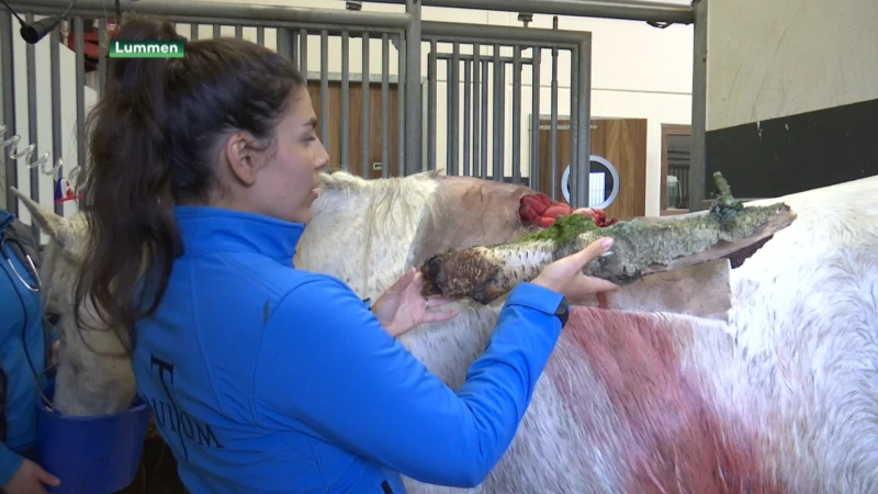 Paard geopereerd in Lummen nadat er een tak 40 centimeter diep in rug van het dier stak