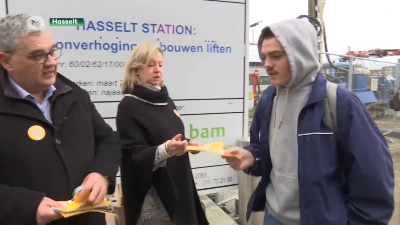 N-VA flyert aan Hasselts station tegen kernuitstap