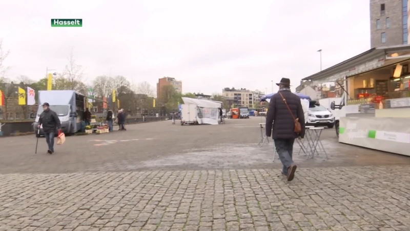 Voorspelde sneeuw houdt marktkramers weg uit Hasselt