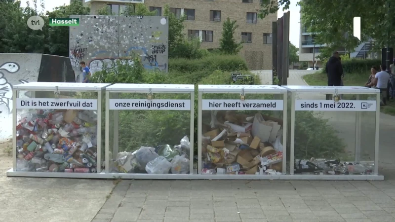 Hasselt maakt impact van zwerfvuil zichtbaar op verschillende plekken