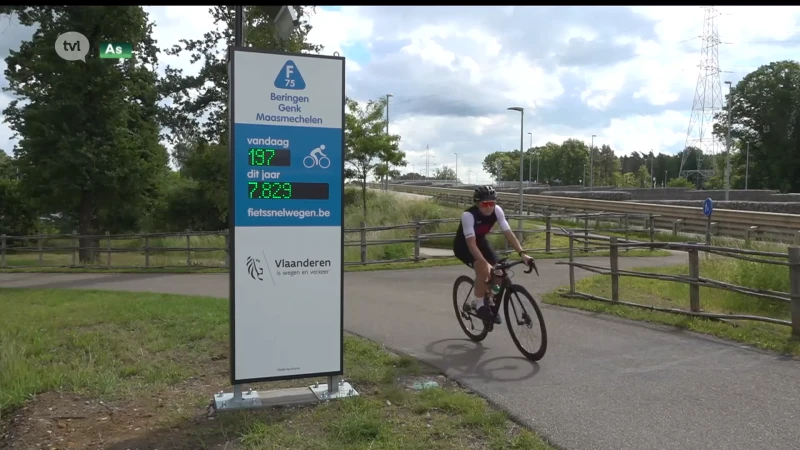 Fietstelpaal geopend in As: elke provincie krijgt 12 meetlocaties