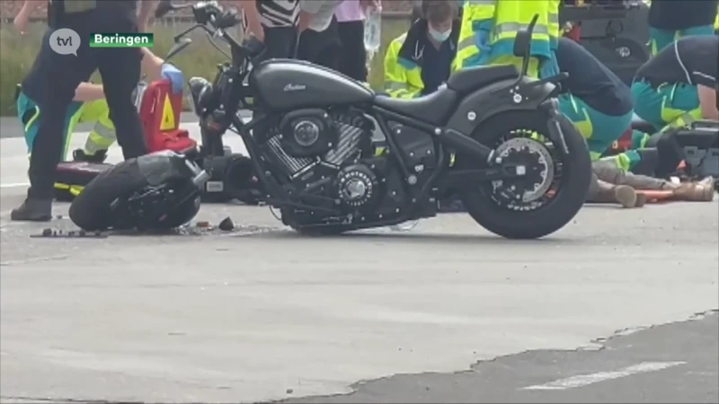 Motorrijder en passagier zwaargewond na aanrijding in Beringen