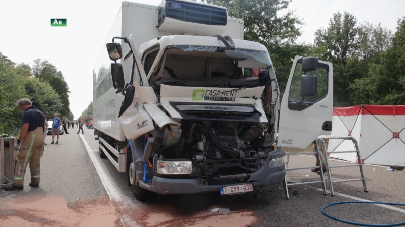 Europalaan in As afgesloten na zwaar ongeval