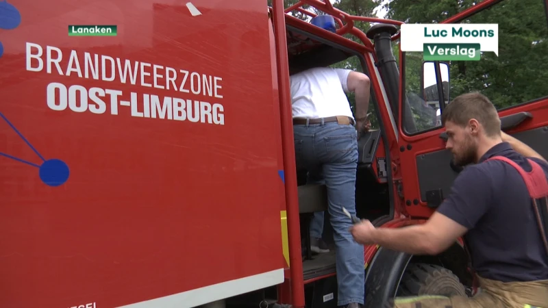 Brandweer hele dag bezig met blussen bosbrand Nationaal Park Hoge Kempen in Lanaken