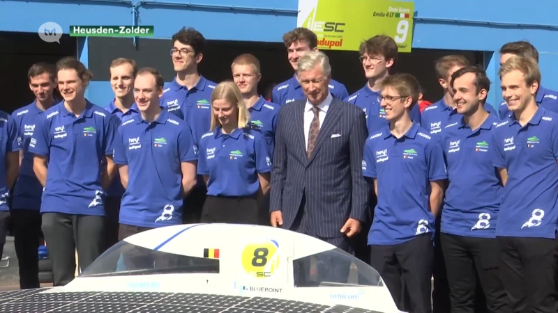 Koning Filip bezoekt het Solar-team op Circuit Zolder