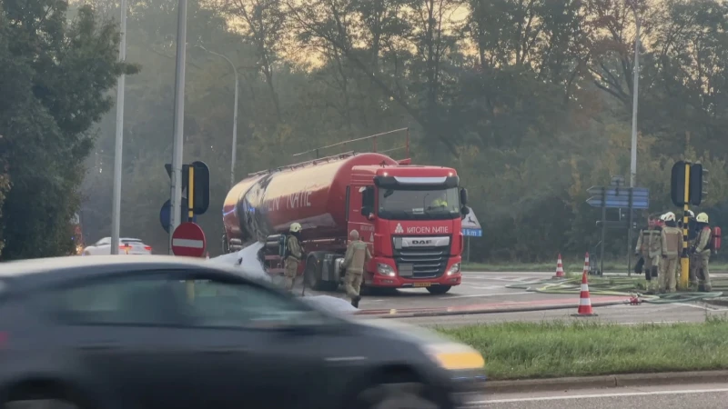 Brandende vrachtwagen in Houthalen zorgt voor verkeershinder richting Lummen