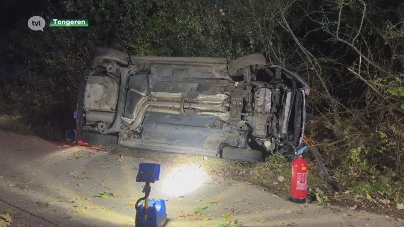 Auto over de kop in Tongeren