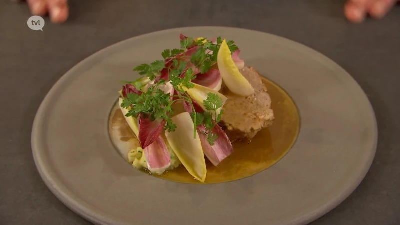 Kalfsgehakt - witloof - roodlof - puree