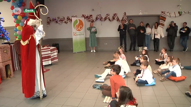 Oekraïense Sinterklaas verrast kinderen in Casa Papa Giovanni in Genk