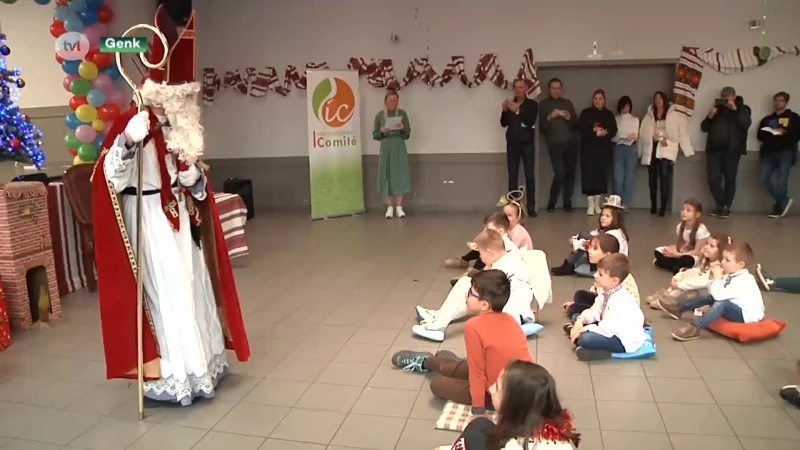 Oekraïense Sinterklaas verrast kinderen in Casa Papa Giovanni in Genk