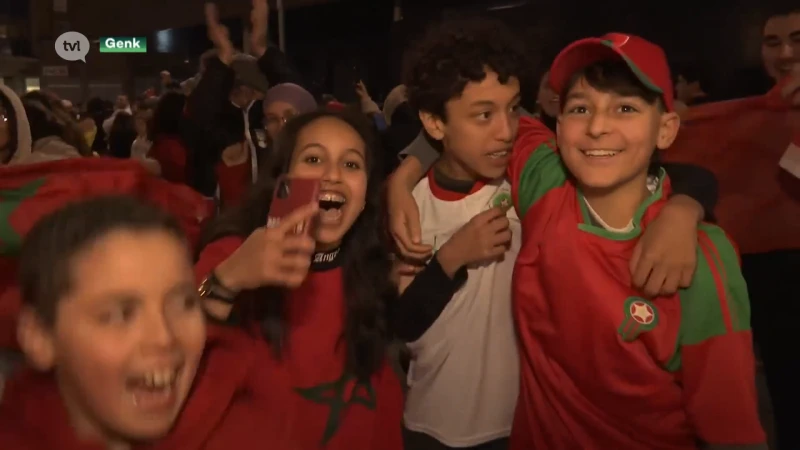 Marokkaanse supporters vieren feest in Limburg