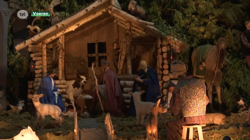 Vrijwilligers bouwen unieke kerststal met 46 opgezette dieren in Voeren
