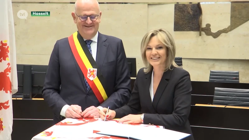 Ingrid Kempeneers legt eed af als burgemeester Sint-Truiden