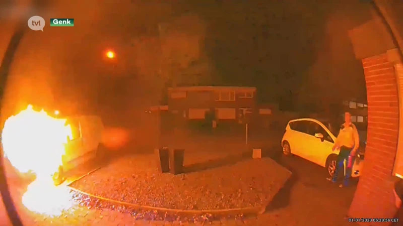 Camerabeelden tonen hoe man zwaar springtuig op wagen legt in Kolderbos