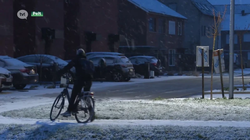 Dun laagje sneeuw in Noord-Limburg