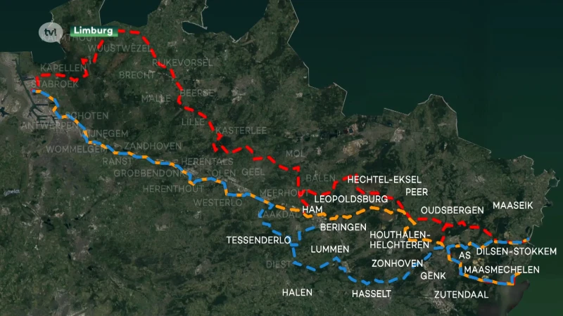 Zuhal Demir zet Leidingstraat langs Albertkanaal stop