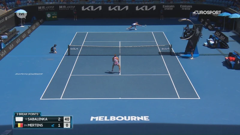 Sabalenka knikkert Elise Mertens uit enkeltornooi Australian Open