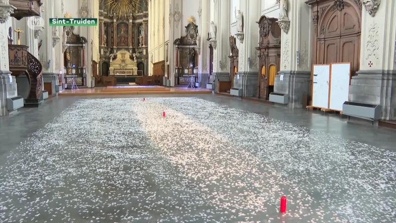 Minderbroederskerk in Sint-Truiden omgevormd tot grote vredesinstallatie