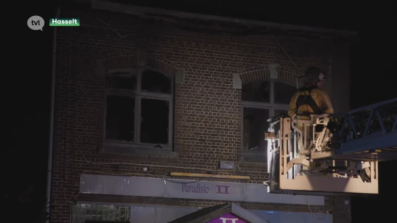 Brand in leegstaand pand in Hasselt