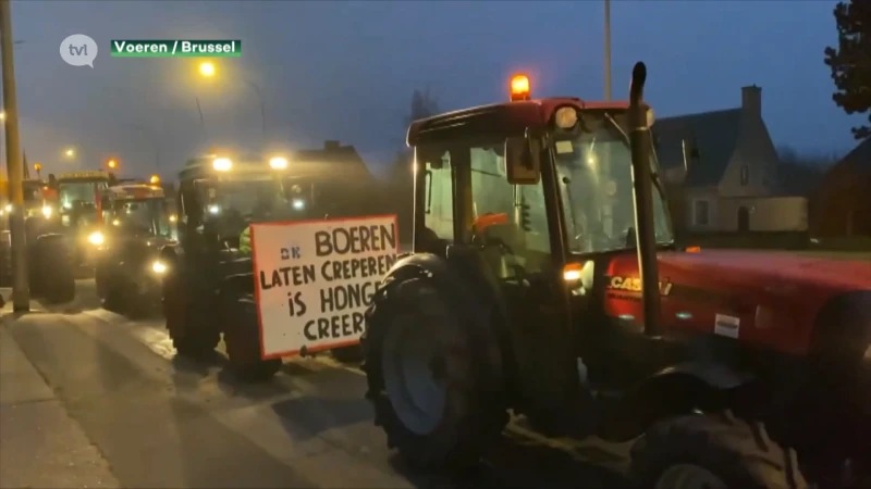 Fruitboeren massaal per tractor naar Brussel