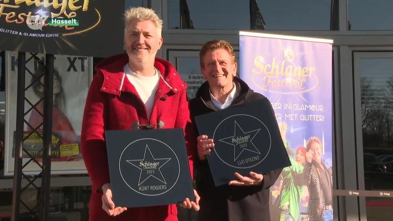 Luc Steeno en Kürt Rogiers krijgen ster op de Schlagerfestival Walk of Fame
