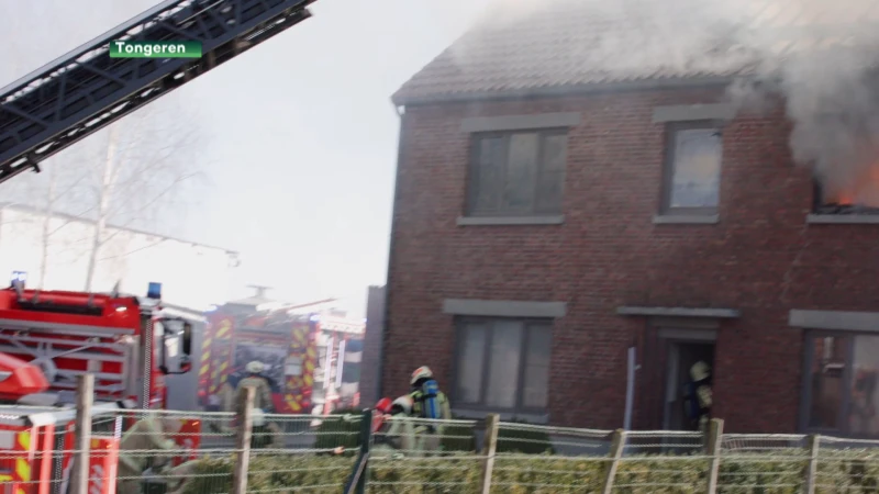 Zware brand in Tongeren legt woning in as