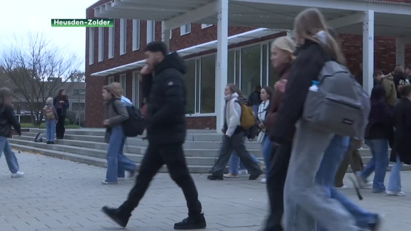 Leerlingenstop in Sint-Franciscuscollege in Heusden-Zolder
