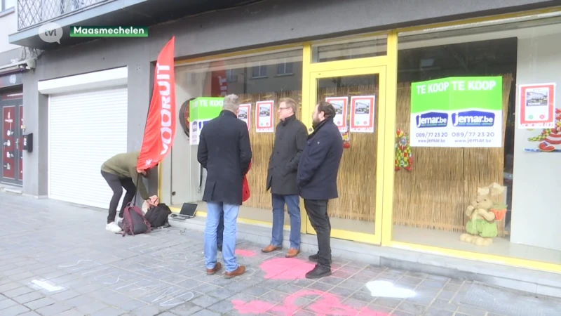 Vooruit klaagt leegstand langs Pauwengraaf in Maasmechelen aan