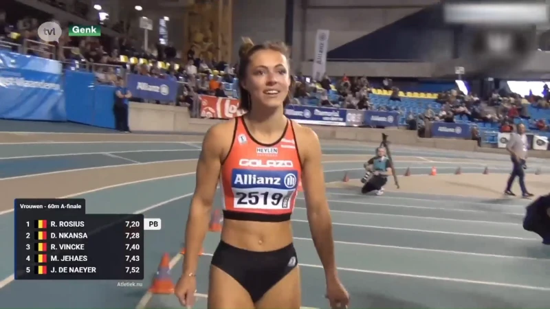 Rani Rosius Belgisch kampioen op 60m met persoonlijk record