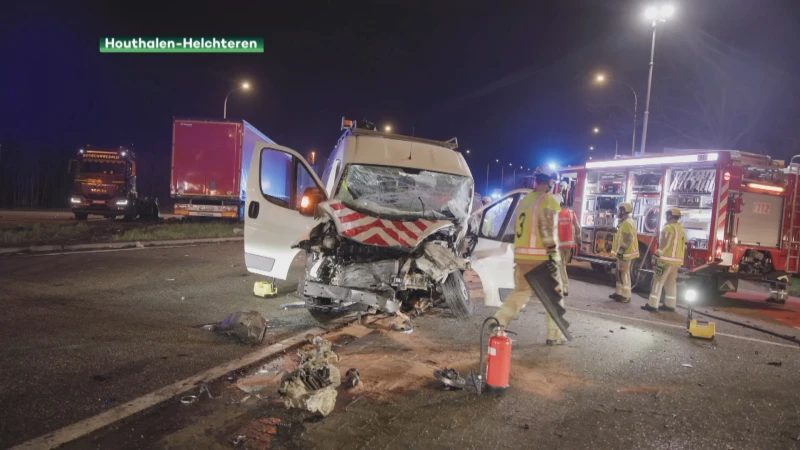 Twee personen raken gewond bij zwaar ongeval in Houthalen-Helchteren