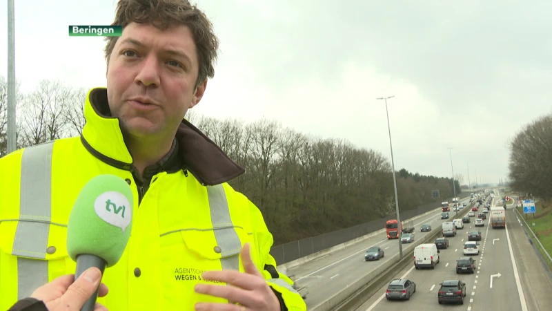 Afrit E313 Beringen richting Antwerpen twee weken lang gedeeltelijk afgesloten