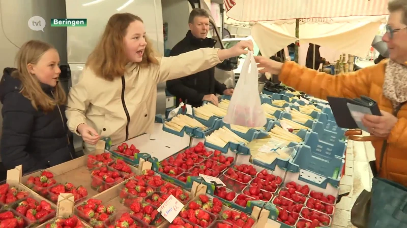 Kinderen baas op de markt in Beringen