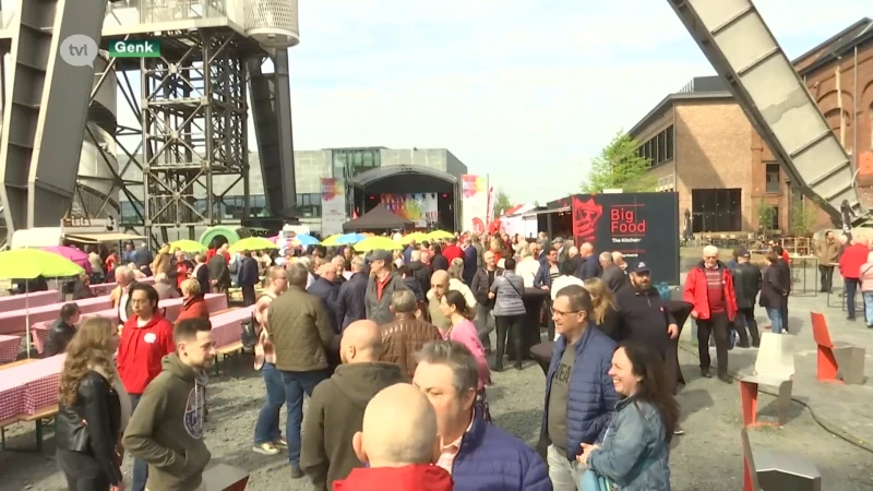 Delhaize kleurt 1 mei op Genkse C-Mine