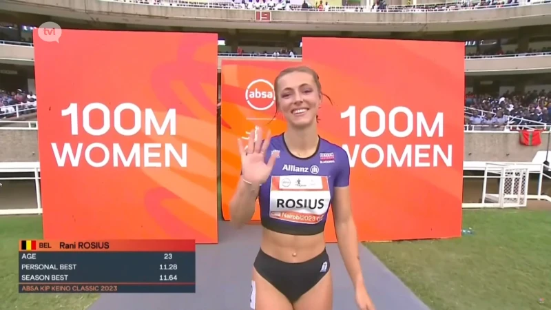 Rani Rosius loopt besttijd op 100m