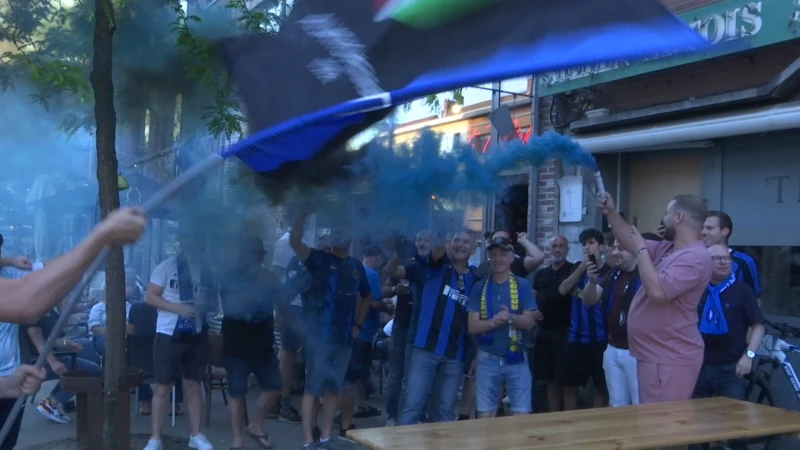 Genkse fans van Inter Milaan volgen vol spanning finale Champions League