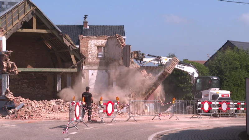 Hevige regenval doet huis instorten in Heers