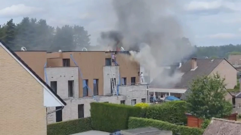 Brand breekt uit in nieuwbouw appartementencomplex Zutendaal