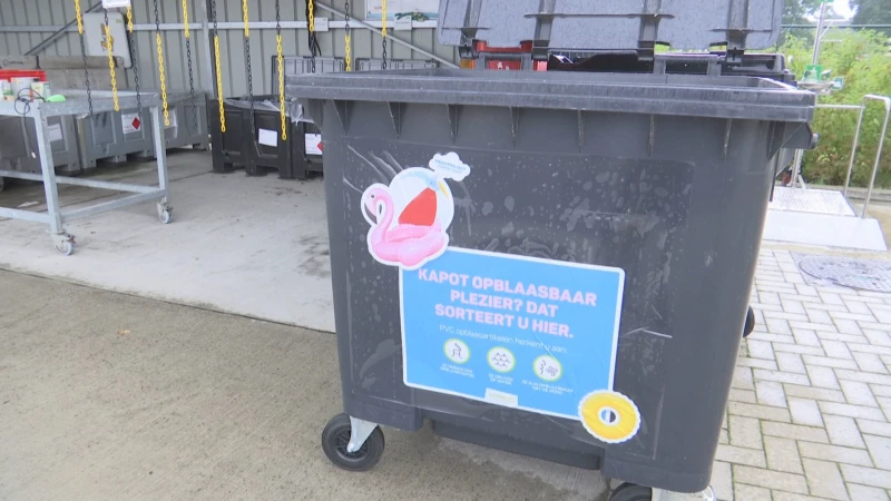 Deze zomer kan je in ieder Noord-Limburgs containerpark gratis opblaasspeelgoed binnen brengen