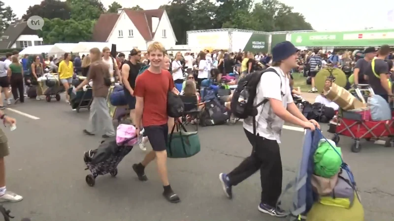 Camping Pukkelpop 2 uur vroeger geopend
