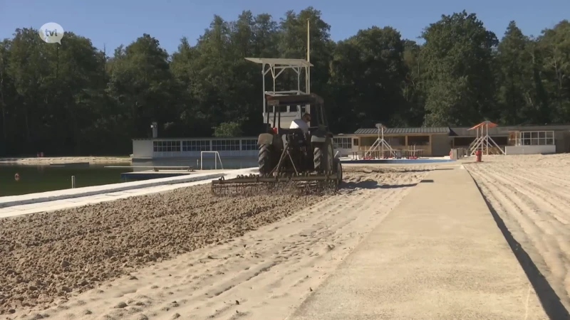 De opruim was al begonnen maar zwemvijver De Wouterbron gaat morgen toch nog open vanwege mooie weer