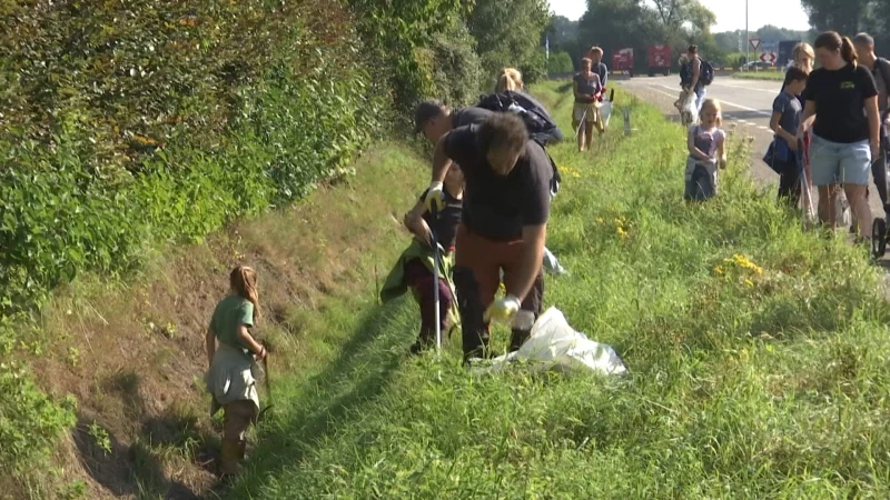 Limburgse vrijwilligers verzamelen honderden kilo's zwervuil tijdens World Cleanup Day
