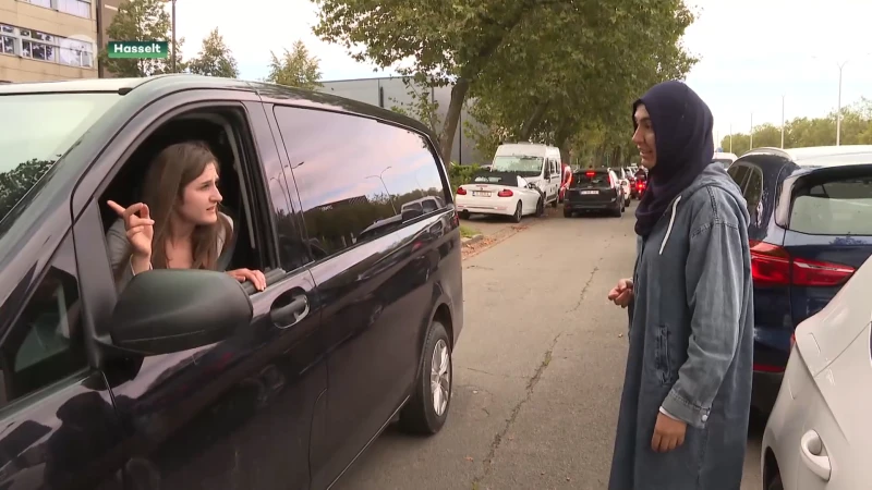 Start van het academiejaar: Verkeerschaos in Hasselt