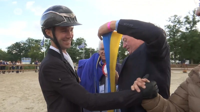 Gilles Thomas wordt Belgisch kampioen jumping in Lanaken